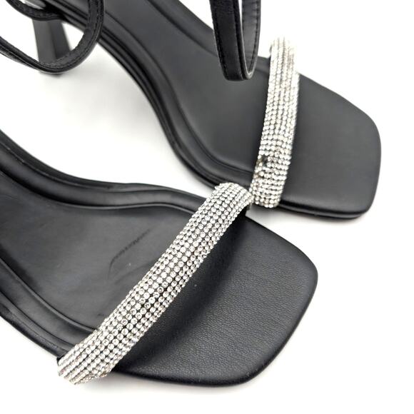 Open Edit Taytum Ankle Strap Sandal Open Toe Women's Black Size US7M EU37.5 - Picture 9 of 16